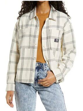 VANS Marty Plaid Flannel Shirt – Medium – Marshmallow